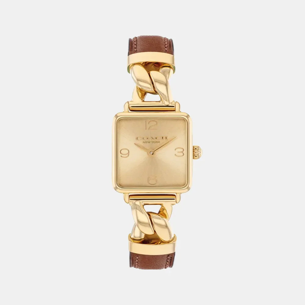 COACH Montre COACH Femme Cass en Cuir Marron 14504555
