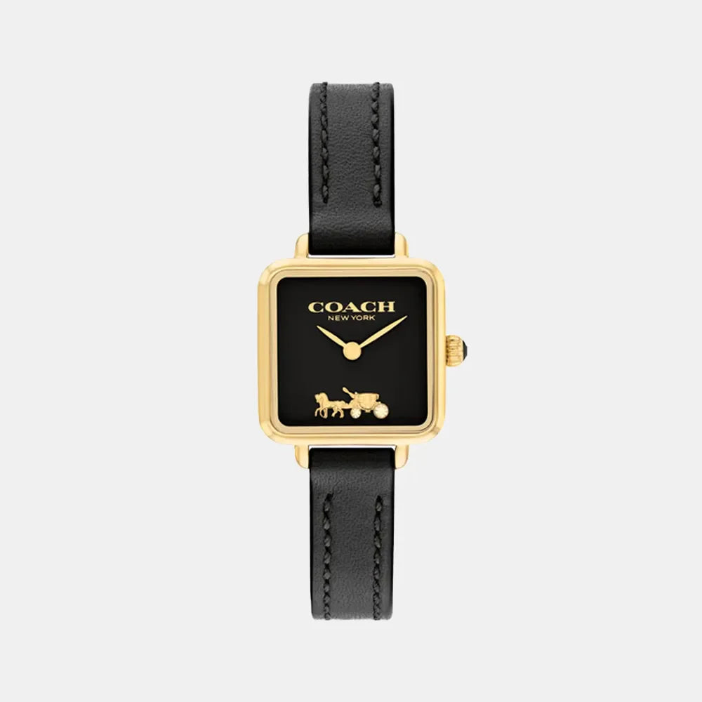 COACH Montre COACH Femme Cass en Cuir Noir 14504225