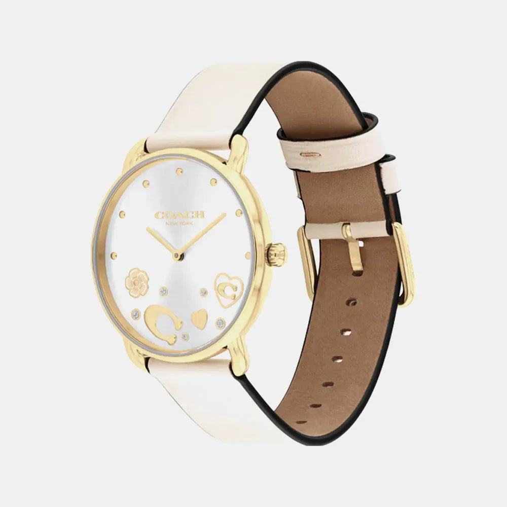 COACH Montre COACH Femme Elliot en Cuir Blanc 14504294