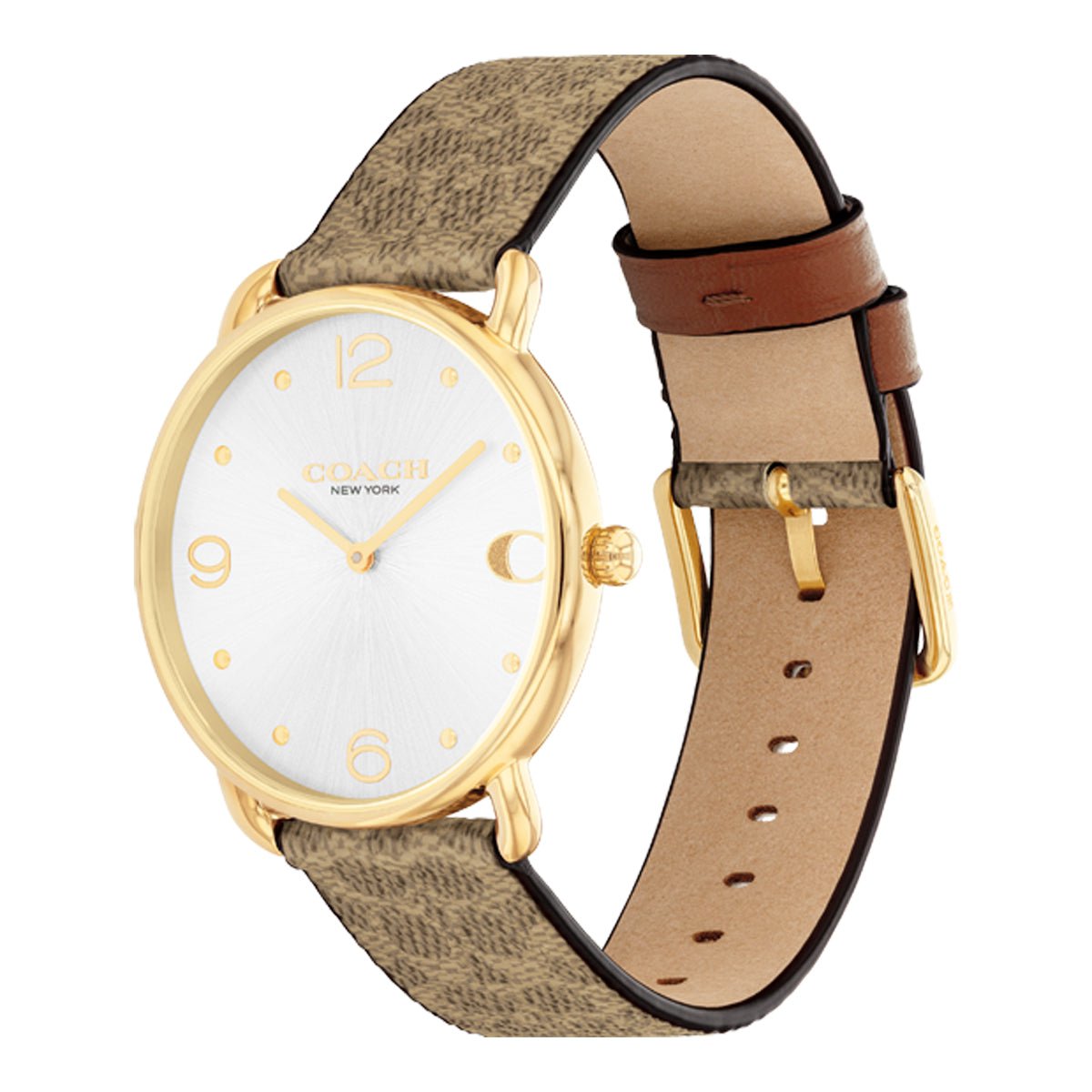 COACH Montre COACH Femme Elliot en Cuir Marron 14504205