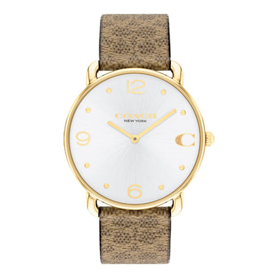 COACH Montre COACH Femme Elliot en Cuir Marron 14504205