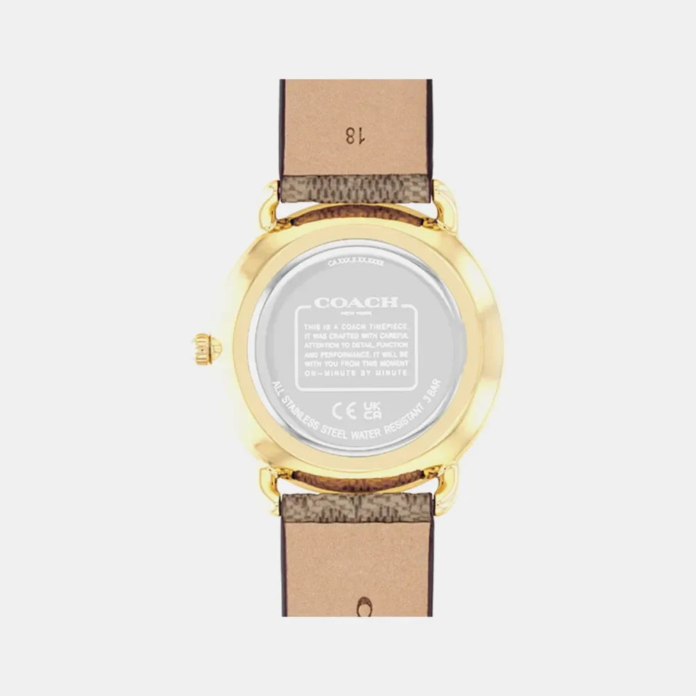COACH Montre COACH Femme Elliot en Cuir Marron 14504205