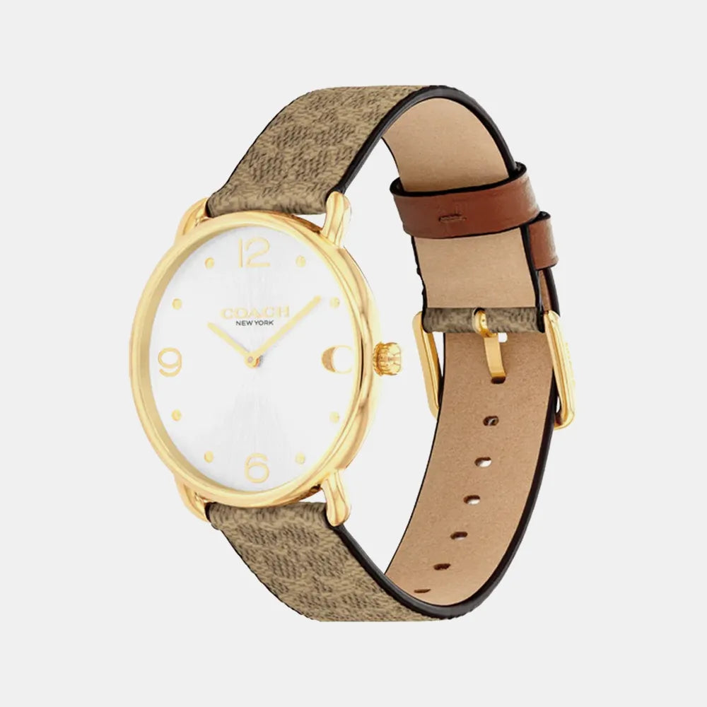COACH Montre COACH Femme Elliot en Cuir Marron 14504205
