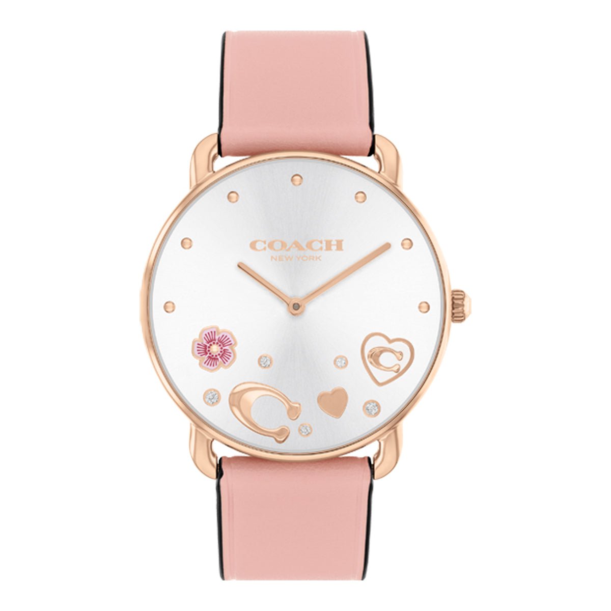 COACH Montre COACH Femme Elliot en Cuir Rose 14504295