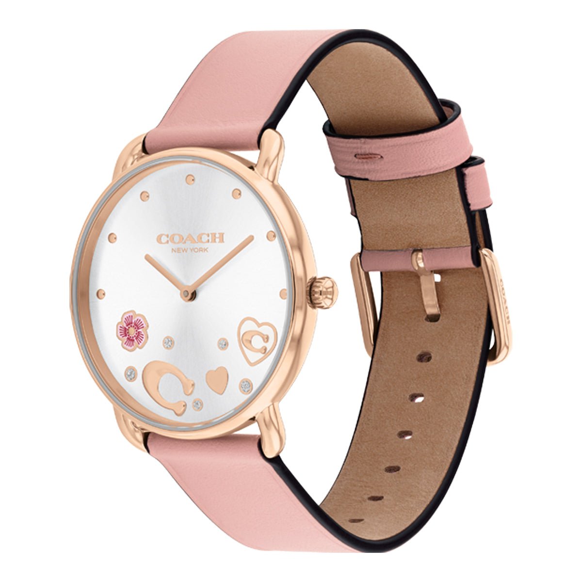 COACH Montre COACH Femme Elliot en Cuir Rose 14504295