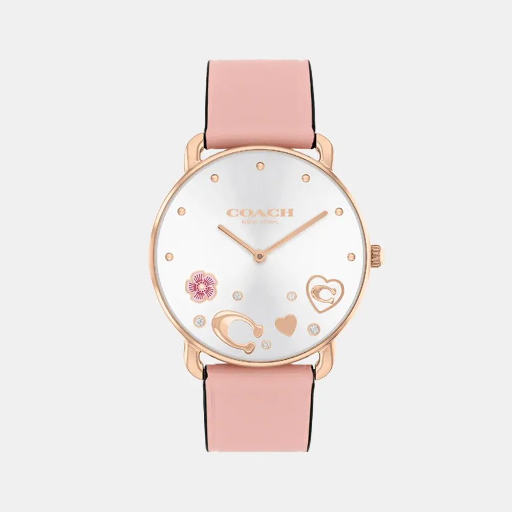 COACH Montre COACH Femme Elliot en Cuir Rose 14504295