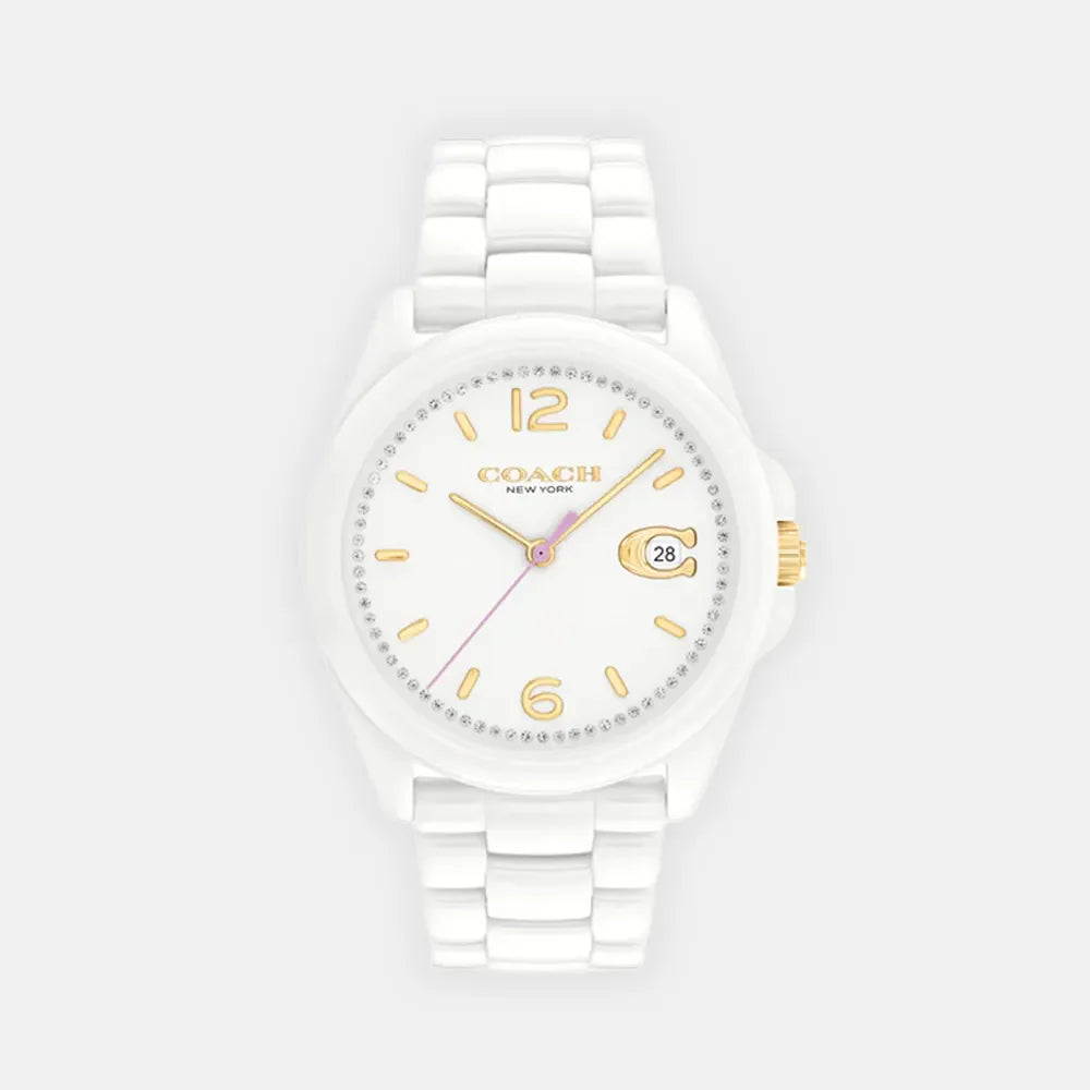 COACH Montre COACH Femme Greyson en Céramique Blanc 14503925