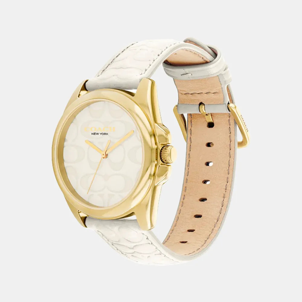 COACH Montre COACH Femme Greyson en Cuir Blanc 14504141