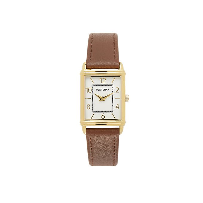 FONTENAY Montre FONTENAY Femme Angie en Cuir Marron FPD00102