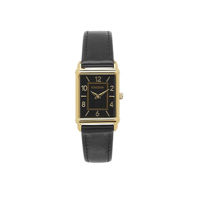 FONTENAY Montre FONTENAY Femme Angie en Cuir Noir FPD00101