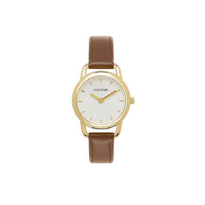 Montre FONTENAY Rosanna Femme en Cuir Marron FPA00702 Tempka