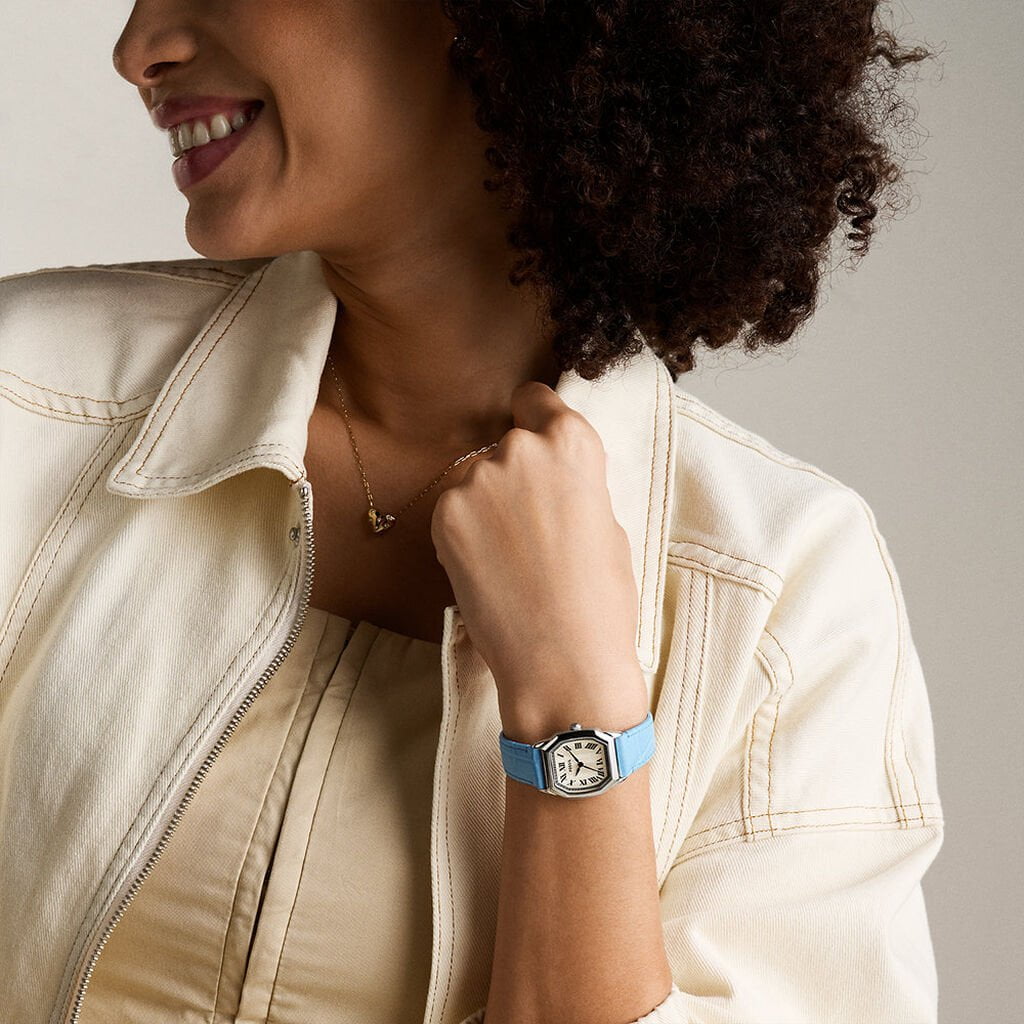 FOSSIL Montre FOSSIL Femme Harlow en Cuir Bleu ES5405