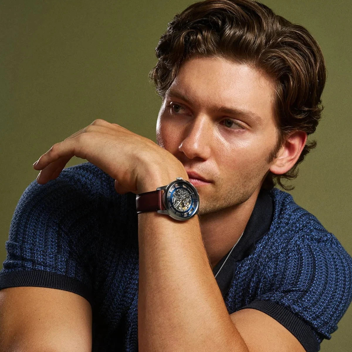 FOSSIL Montre FOSSIL Homme Automatique en Cuir Marron ME3267