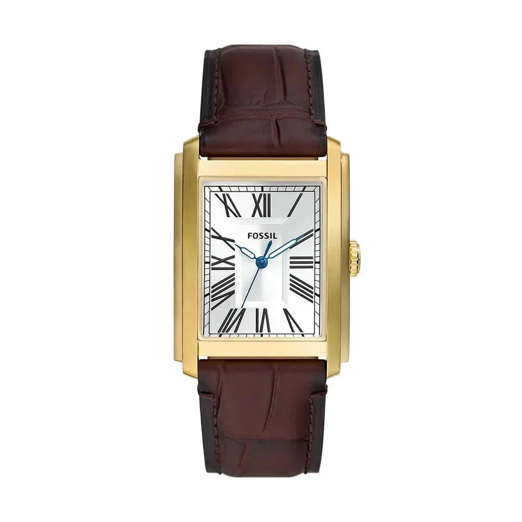 FOSSIL Montre FOSSIL Homme Carraway en Cuir Marron FS6011