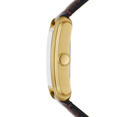 FOSSIL Montre FOSSIL Homme Carraway en Cuir Marron FS6011