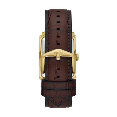 FOSSIL Montre FOSSIL Homme Carraway en Cuir Marron FS6011