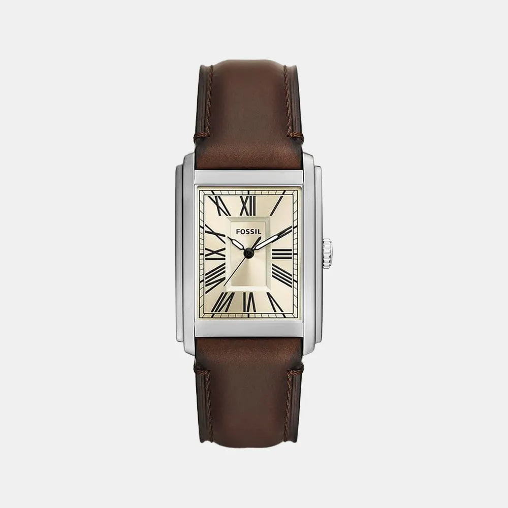 FOSSIL Montre FOSSIL Homme Carraway en Cuir Marron FS6012