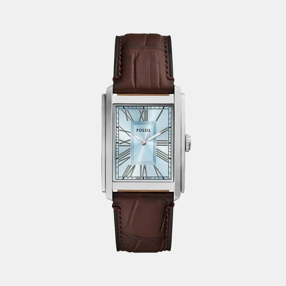 FOSSIL Montre FOSSIL Homme Carraway en Cuir Marron FS6110