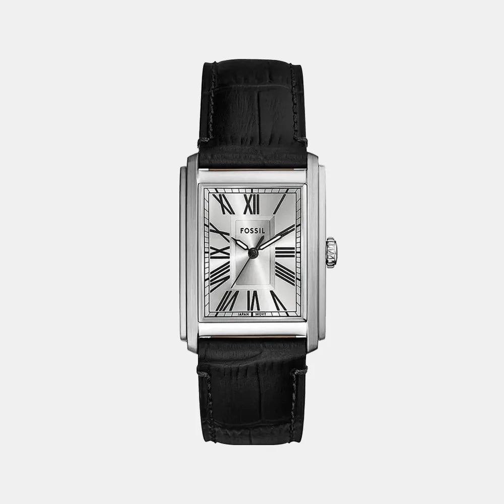 FOSSIL Montre FOSSIL Homme Carraway en Cuir Noir FS6078