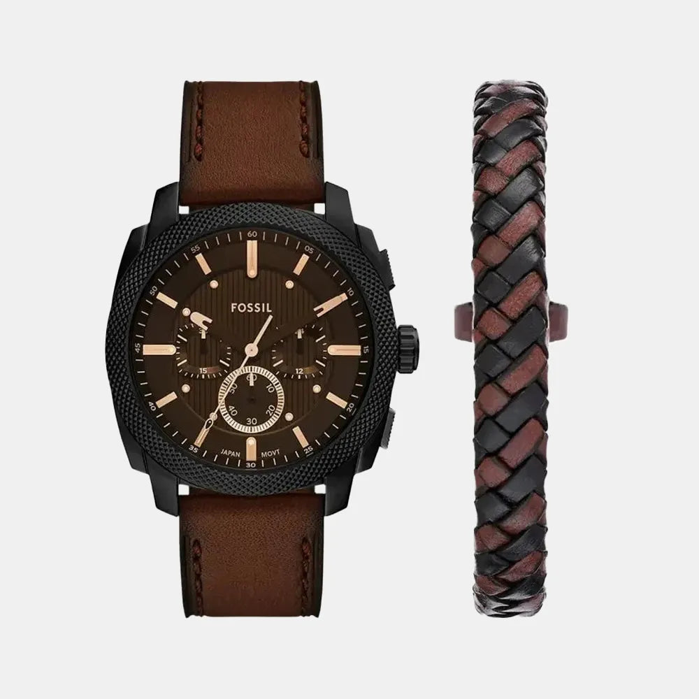 FOSSIL Montre FOSSIL Homme Machine Coffret Montre et Bijoux FS6102SET