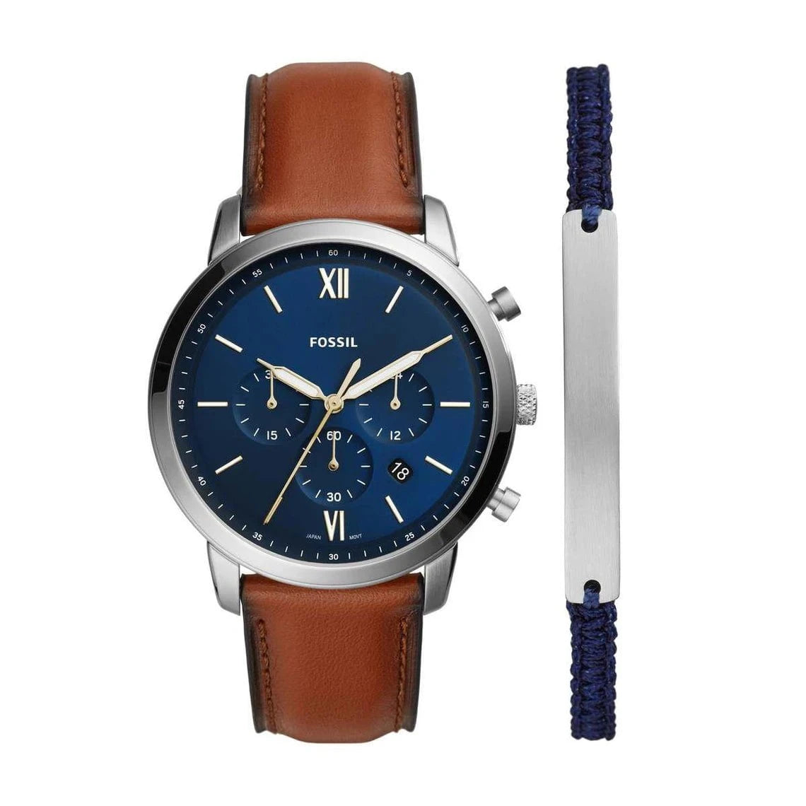 FOSSIL Montre FOSSIL Homme Neutra Coffret Montre et Bijoux Chronographe FS5708SET