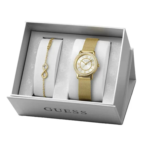 GUESS Coffret Montre GUESS Femme en Acier Doré JUBS01537JWYGS