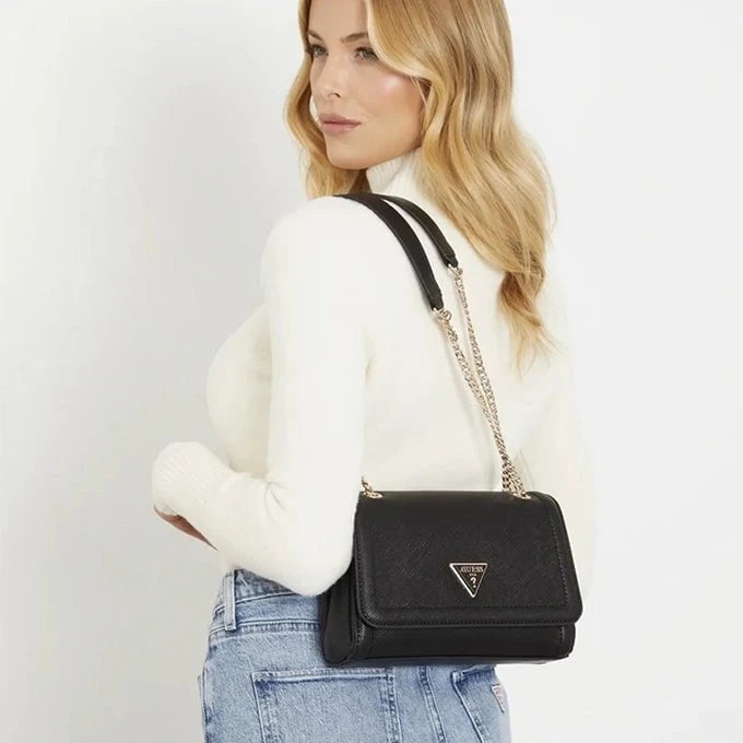 GUESS MAROQUINERIE Sac Bandoulière GUESS Noelle Saffiano HWZG7879210BLA