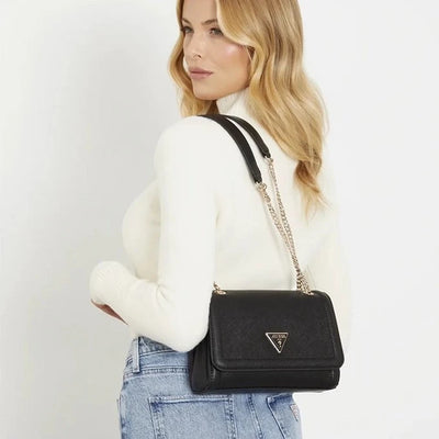 GUESS MAROQUINERIE Sac Bandoulière GUESS Noelle Saffiano HWZG7879210BLA