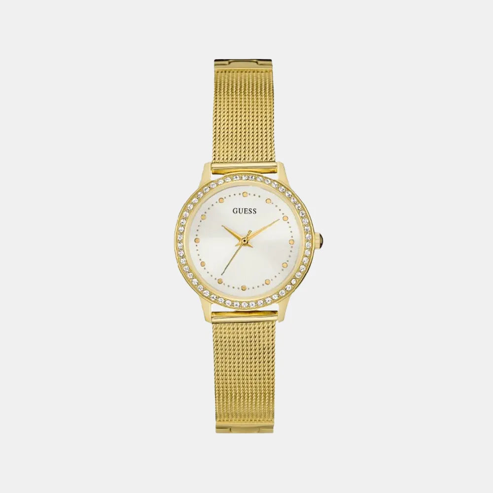 GUESS Montre GUESS Femme Chelsea en Acier Milanais Doré W0647L7