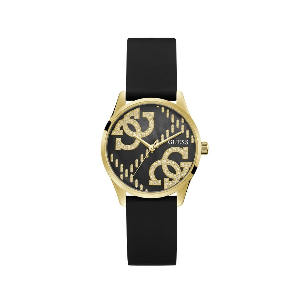 GUESS Montre GUESS Femme G Stitch en Cuir Noir GW0755L3