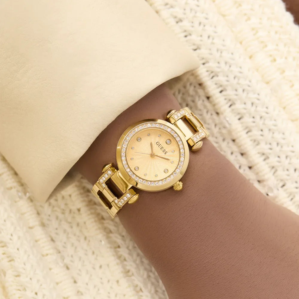 GUESS Montre GUESS Femme Ginger en Acier Doré GW0869L4