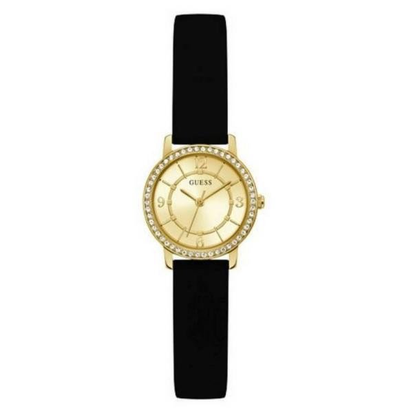 GUESS Montre GUESS Femme Ladies en Cuir Noir GW0469L3