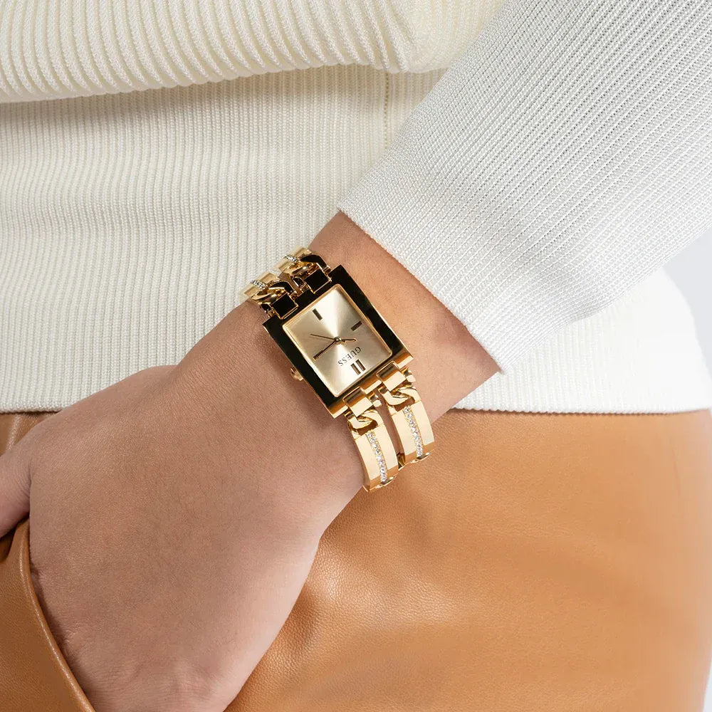 GUESS Montre GUESS Femme Ladies Femme en Acier Doré GW0668L2