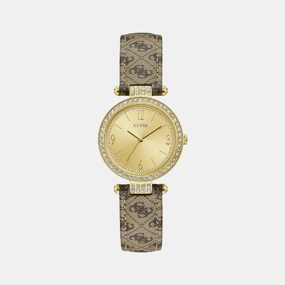 GUESS Montre GUESS Femme Terrace en Cuir Marron W1230L2