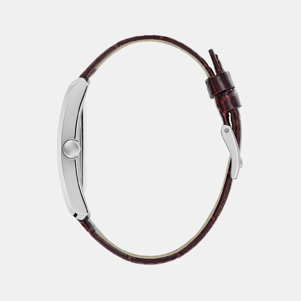 GUESS Montre GUESS Homme CLYDE en Cuir Marron GW1003G2