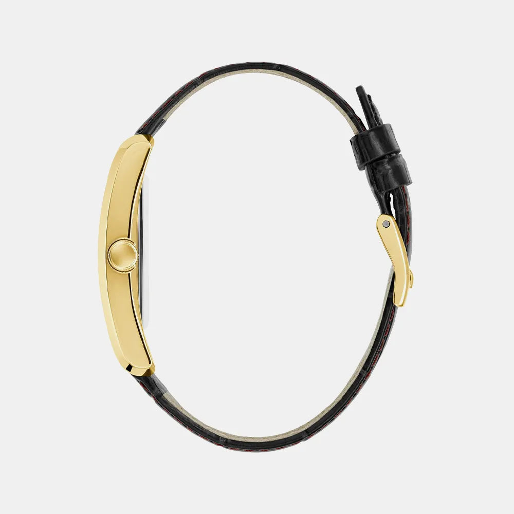 GUESS Montre GUESS Homme CLYDE en Cuir Noir GW1003G3