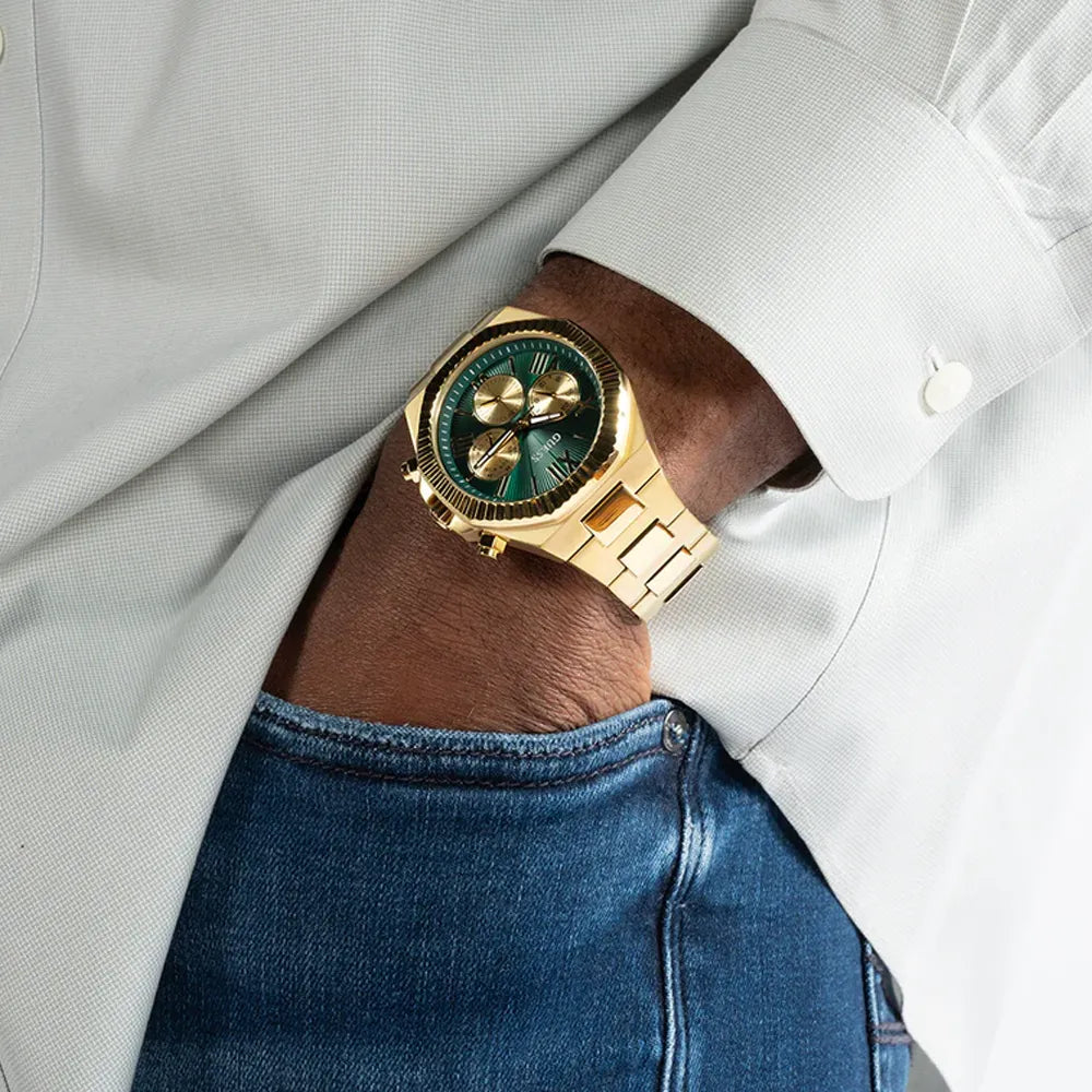 GUESS Montre GUESS Homme Equity en Acier Doré GW0703G2