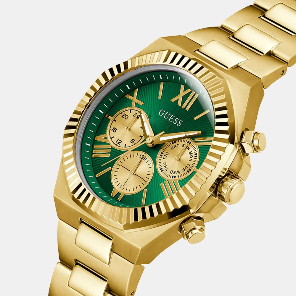 GUESS Montre GUESS Homme Equity en Acier Doré GW0703G2