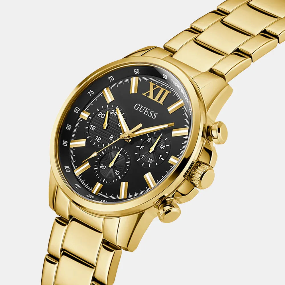 GUESS Montre GUESS Homme Walker Multifonction en Acier Doré GW0900G3