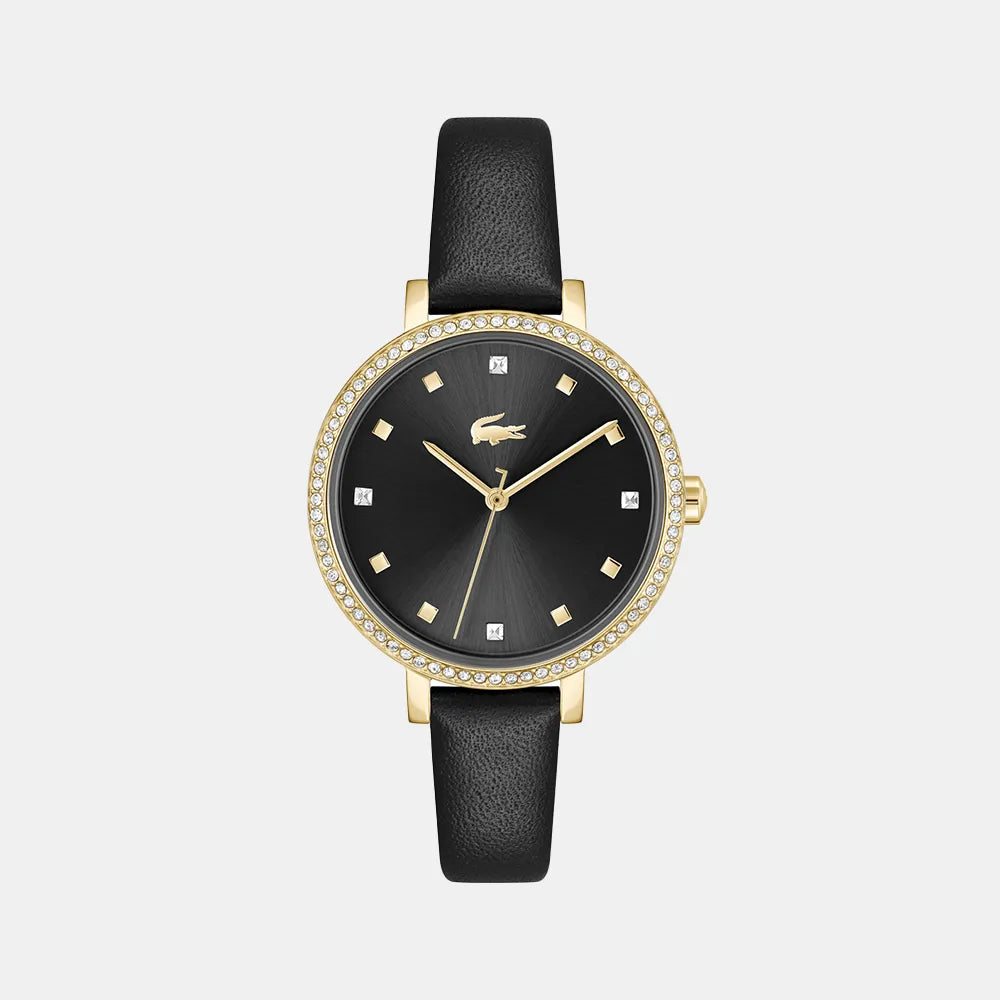 GUESS Montre LACOSTE Femme Riga en Cuir Noir 2001489