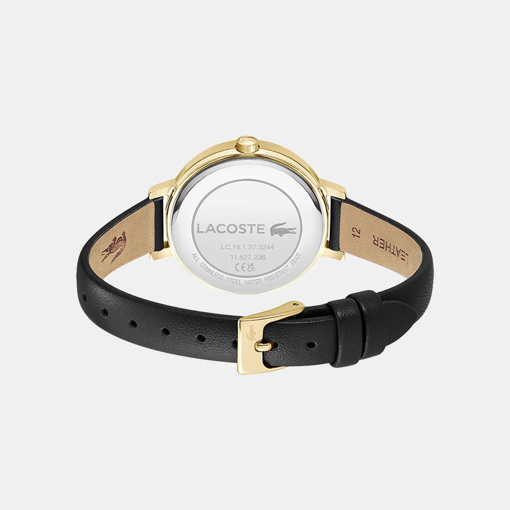 GUESS Montre LACOSTE Femme Riga en Cuir Noir 2001489