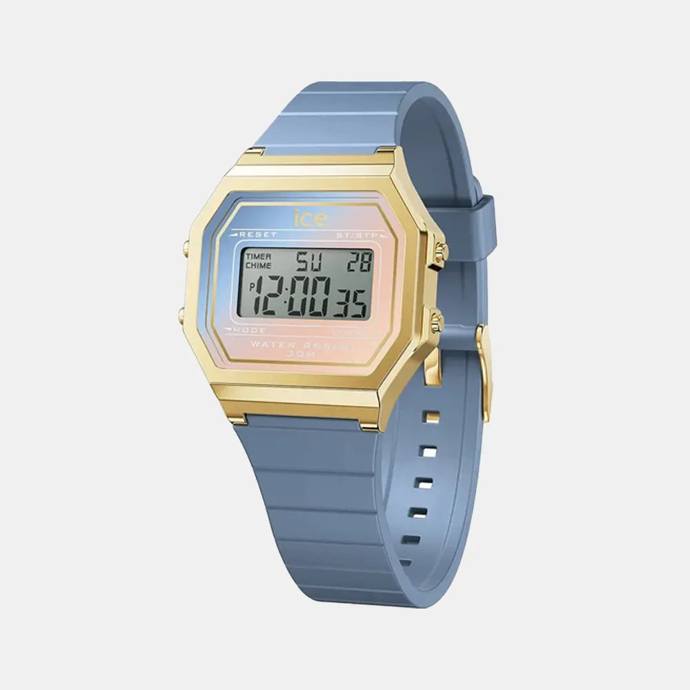 ICE-WATCH Montre ICE-WATCH Femme Ice Digit Retro en Silicone Bleu 022717