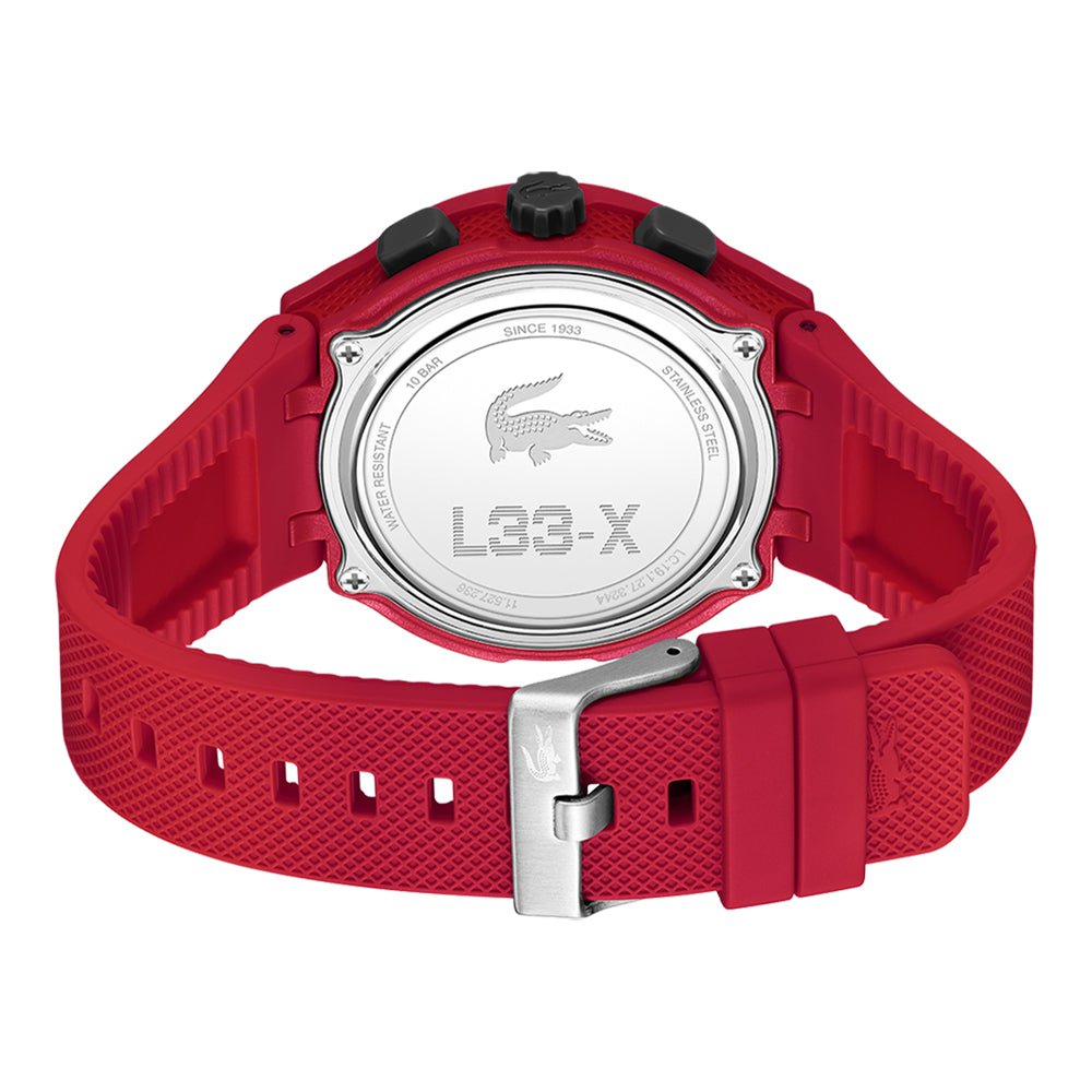 LACOSTE Montre LACOSTE Homme L33-X en silicone Rouge 2011368