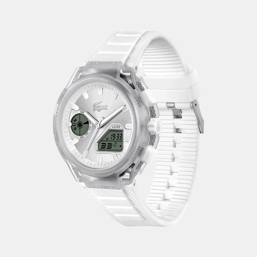 LACOSTE Montre LACOSTE Homme LC33 en Silicone Blanc 2011480
