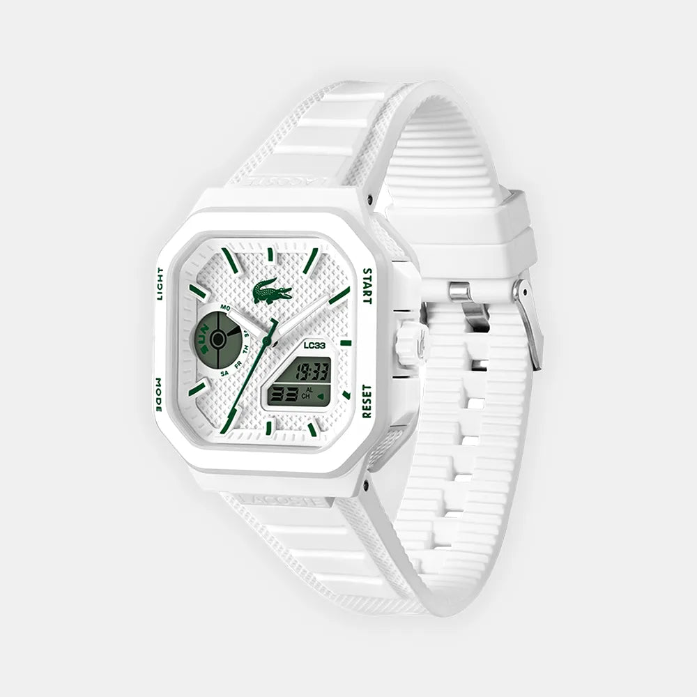 LACOSTE Montre LACOSTE Homme LC33 en Silicone Blanc 2011506