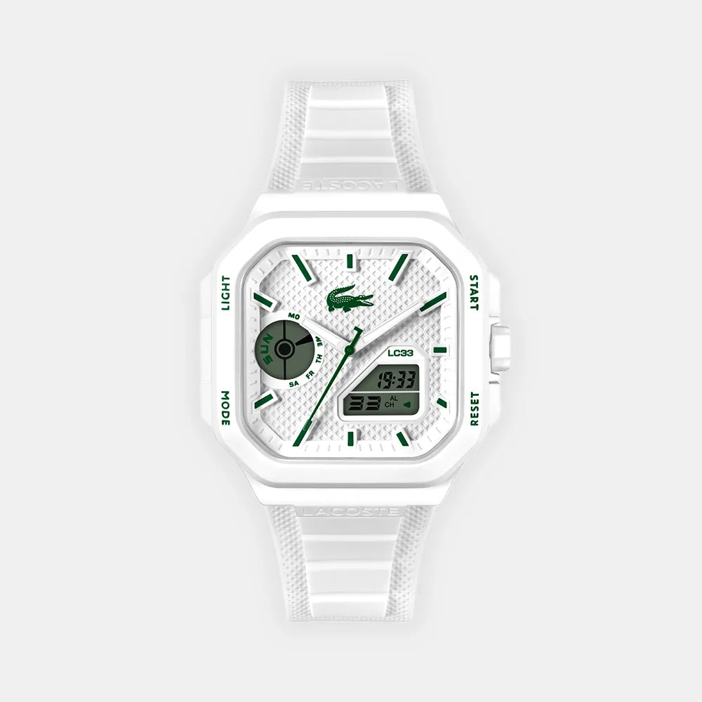 LACOSTE Montre LACOSTE Homme LC33 en Silicone Blanc 2011506