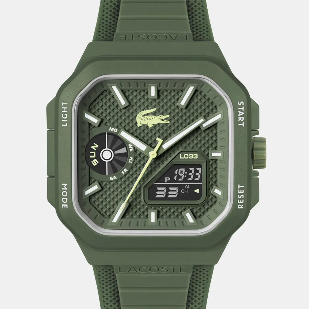 LACOSTE Montre LACOSTE Homme LC33 en Silicone Kaki 2011505