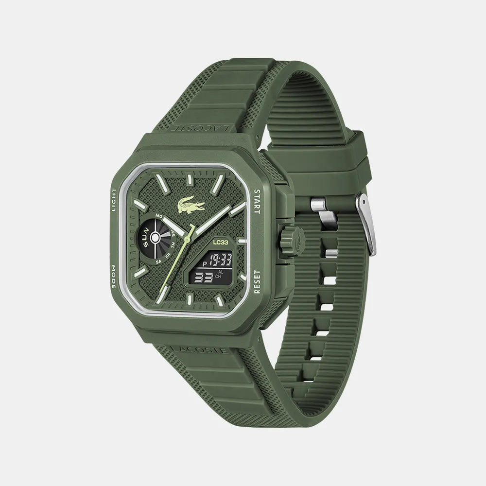 LACOSTE Montre LACOSTE Homme LC33 en Silicone Kaki 2011505