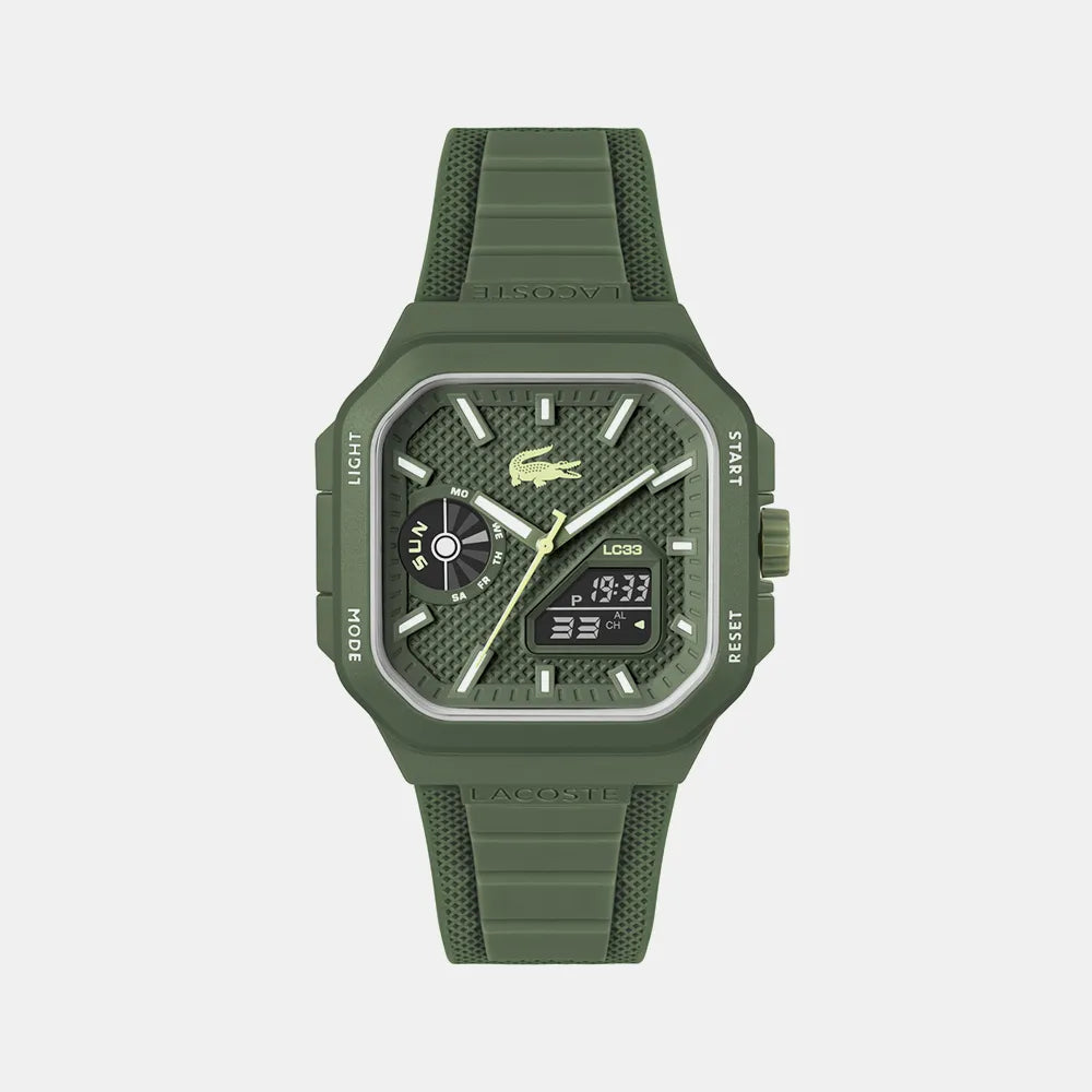 LACOSTE Montre LACOSTE Homme LC33 en Silicone Kaki 2011505