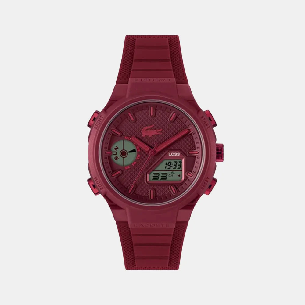 LACOSTE Montre LACOSTE Homme LC33 en Silicone Rouge 2011450